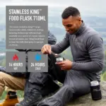 فلاسک غذا ترموس 0.710 لیتر استیل Thermos Stainless King Food Flask 710ML - تصویر 2