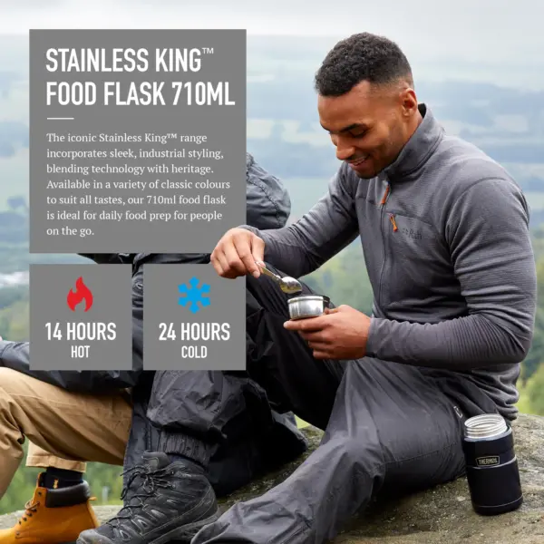 فلاسک غذا ترموس 0.710 لیتر استیل Thermos Stainless King Food Flask 710ML - تصویر 2