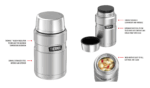 فلاسک غذا ترموس 0.710 لیتر استیل Thermos Stainless King Food Flask 710ML - تصویر 7