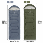 کیسه خواب نیچرهایک Naturehike Y150L Round Bottom Hooded Envelope Cotton Sleeping Bag - Nh21msd08 - تصویر 5