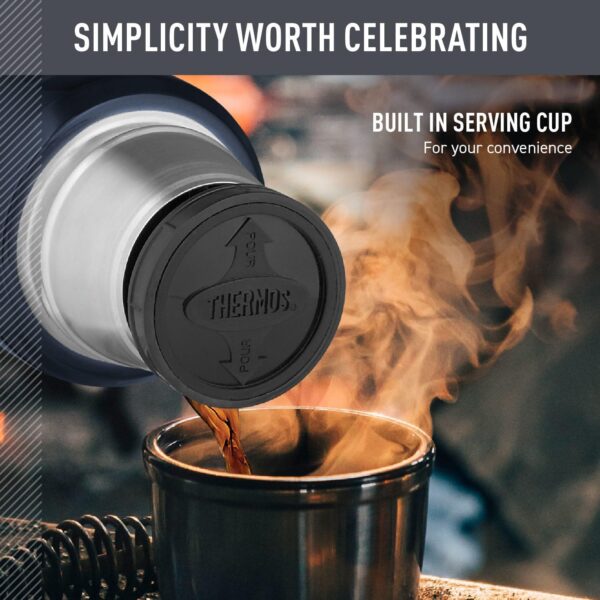 فلاسک ترموس 0.470 لیتر استیل Thermos Stainless King Flask 470ML - تصویر 4