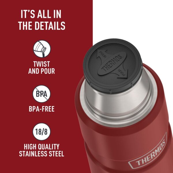 فلاسک ترموس 0.470 لیتر استیل Thermos Stainless King Flask 470ML - تصویر 5
