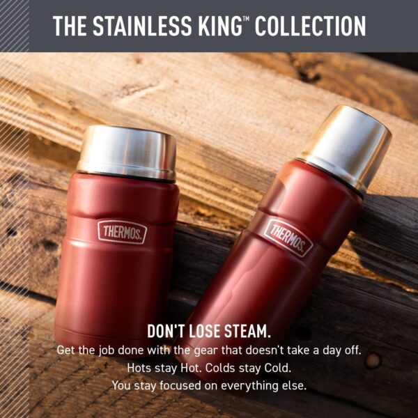 فلاسک ترموس 0.470 لیتر استیل Thermos Stainless King Flask 470ML - تصویر 7