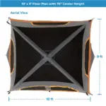 چادر کر - 6 نفره کمپینگ Core 6 Person Straight Wall Cabin Tent - تصویر 6