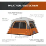 چادر کر - 6 نفره کمپینگ Core 6 Person Straight Wall Cabin Tent - تصویر 7