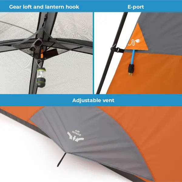 چادر کر - 6 نفره کمپینگ Core 6 Person Straight Wall Cabin Tent - تصویر 9