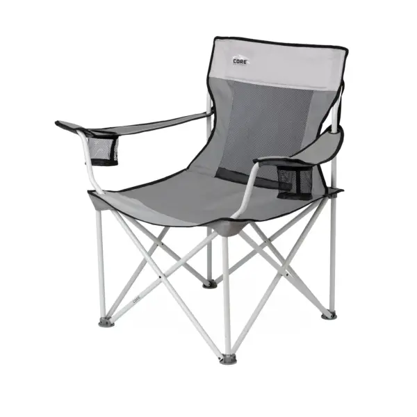 صندلی کمپینگ کر Core Mesh Quad Chair - Grey/Silver - تصویر 1