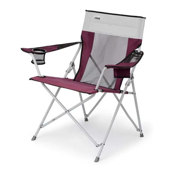 صندلی کمپینگ کر Core Mesh Tension Chair - Red/Silver - تصویر 1