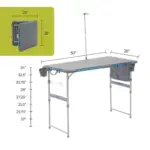 میز کمپینگ کر - 4 فوت با سیستم فلکس ریل Core 4 Foot FlexRail Outdoor Camp Table - تصویر 3