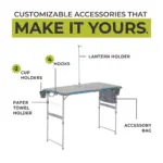 میز کمپینگ کر - 4 فوت با سیستم فلکس ریل Core 4 Foot FlexRail Outdoor Camp Table - تصویر 5