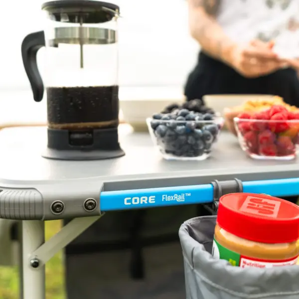میز کمپینگ کر - 4 فوت با سیستم فلکس ریل Core 4 Foot FlexRail Outdoor Camp Table - تصویر 7