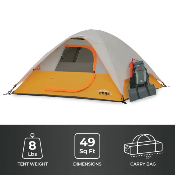 چادر کر - 3 نفره کمپینگ Core 3 Person Dome Tent - تصویر 11