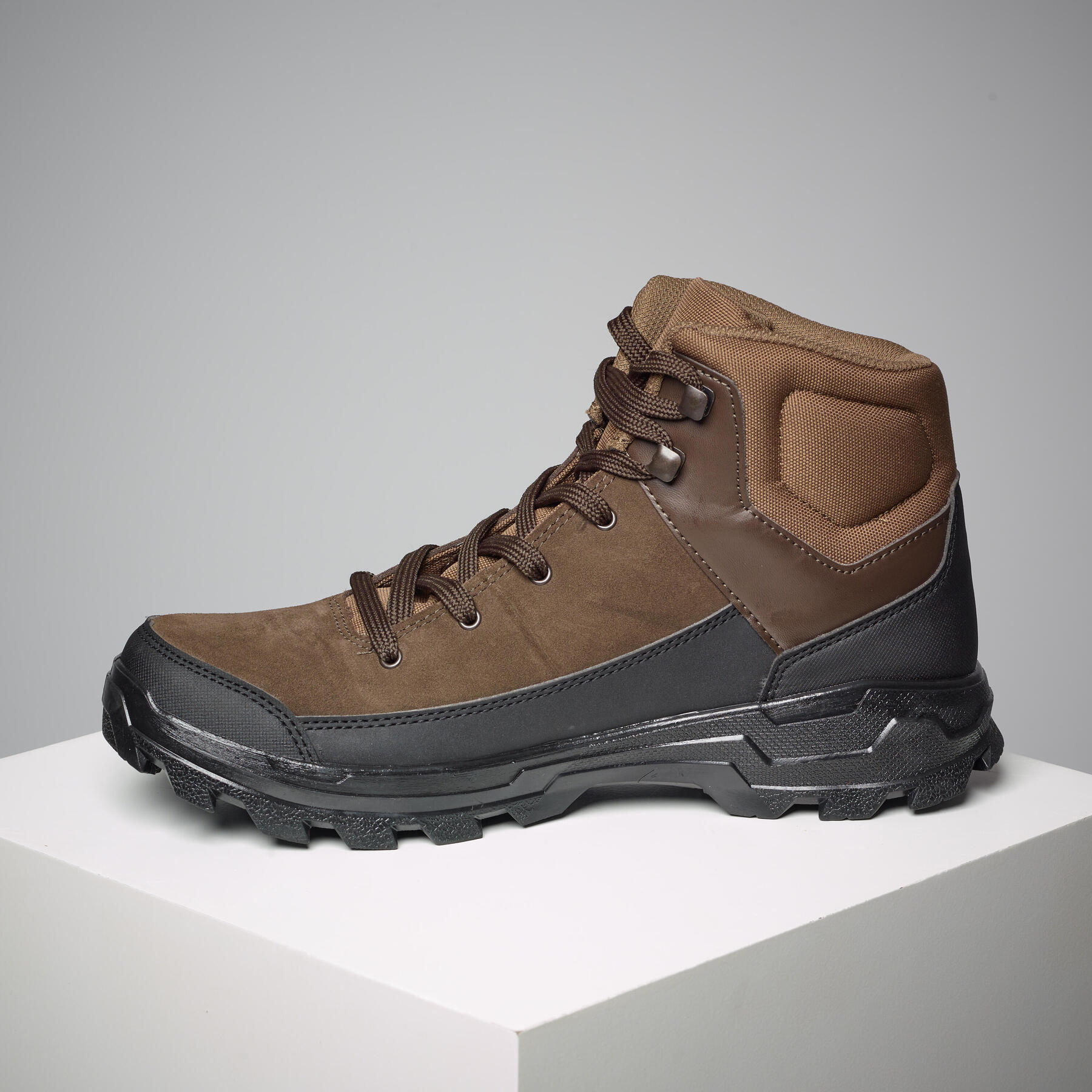 sanicamping- 8503783-04 کفش سولوگناک - پوتین شکار Solognac Breathable brown leather hunting boots crosshunt 100 d montantes - تصویر 4