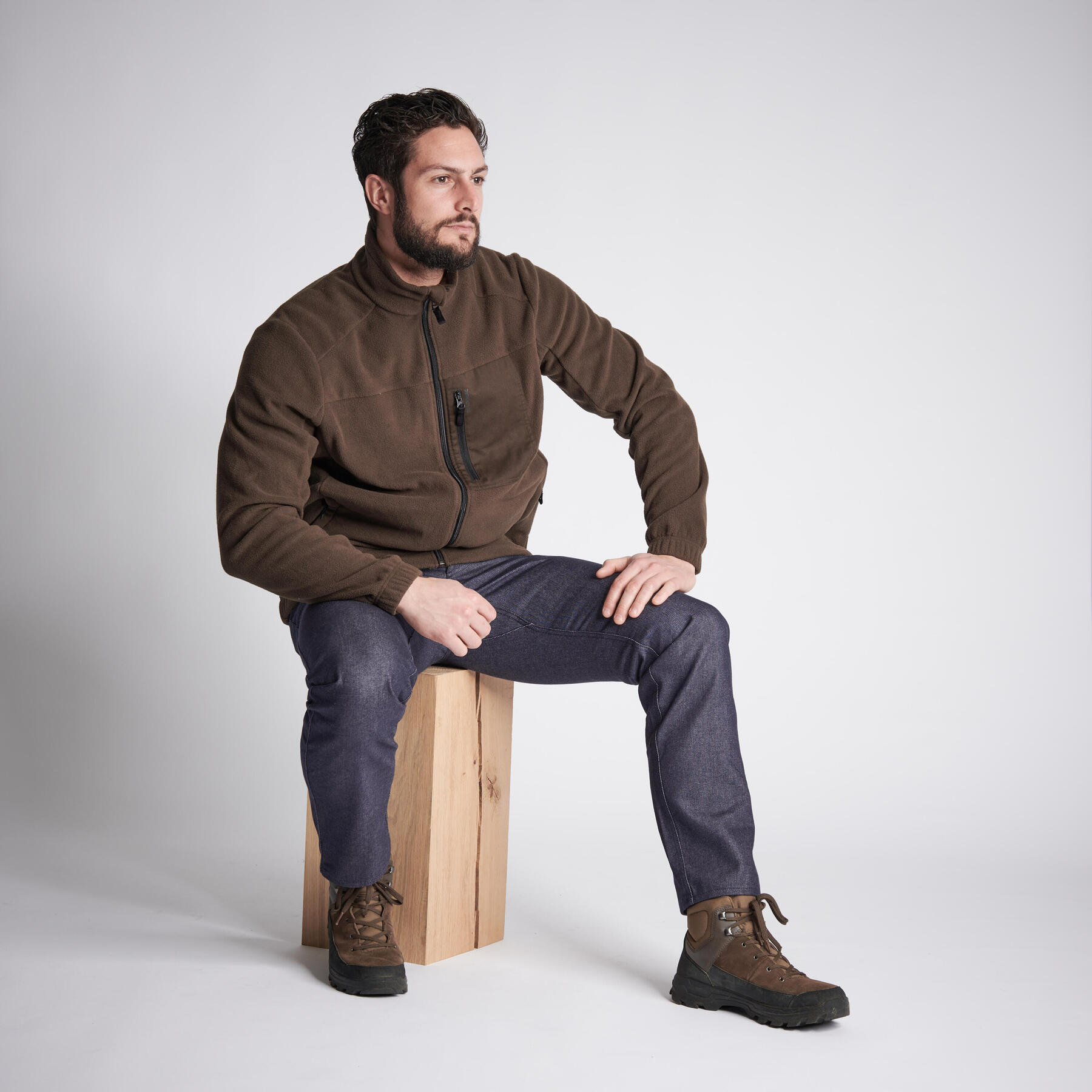 sanicamping- 8503783-07 کفش سولوگناک - پوتین شکار Solognac Breathable brown leather hunting boots crosshunt 100 d montantes - تصویر 7