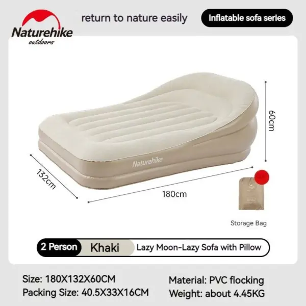 کاناپه بادی نیچرهایک دو نفره Naturehike (Lanyue) Double Inflatable sofa with build-in air pump - CNK2300DZ020-D - تصویر 15