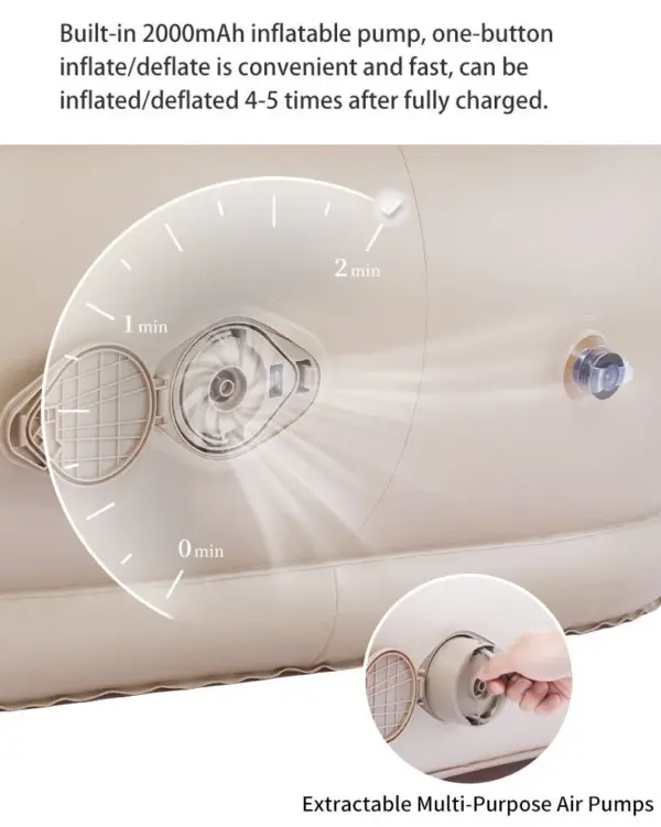 کاناپه بادی نیچرهایک تک نفره Naturehike (Lanyue) Single Inflatable sofa with build-in air pump - CNK2300DZ020-S - تصویر 14