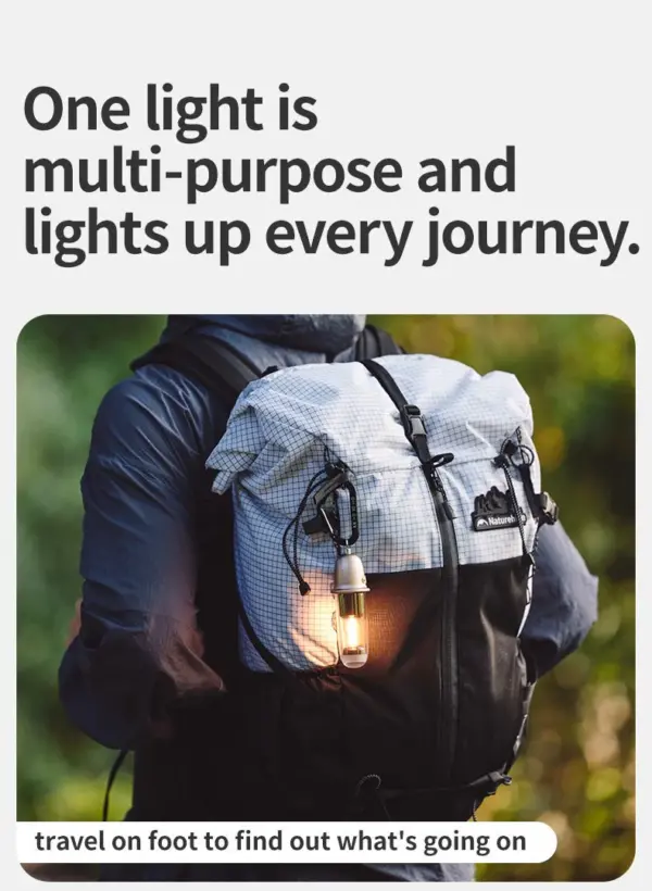 چراغ کمپینگ نیچرهایک - 100 لومن Naturehike Two In One Atmosphere Light - CNK2350ZM010 - تصویر 6
