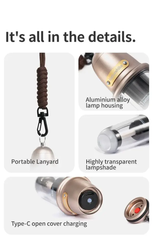 چراغ کمپینگ نیچرهایک - 100 لومن Naturehike Two In One Atmosphere Light - CNK2350ZM010 - تصویر 7