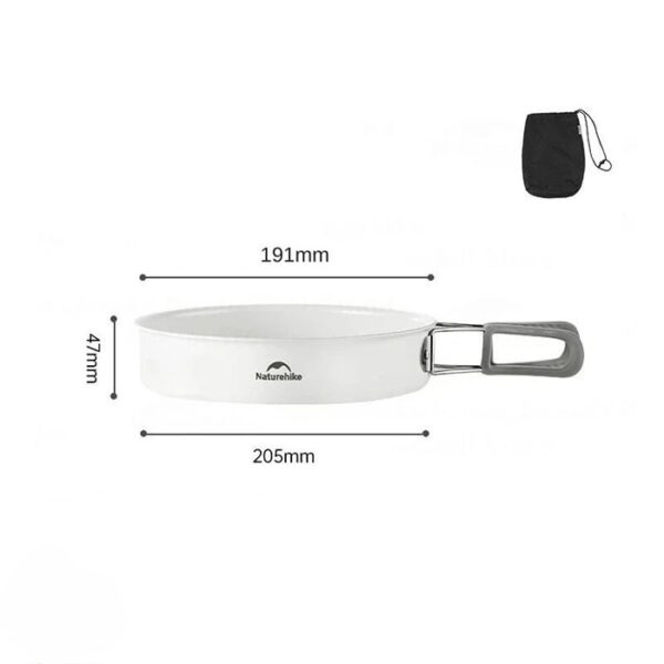 ماهیتابه نیچرهایک سرامیکی - 19 سانتی متر Naturehike Ceramic Non-Stick Frying Pan/7.5 Inch - CNK2450CF013 - تصویر 3