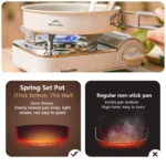 ماهیتابه نیچرهایک سرامیکی - 19 سانتی متر Naturehike Ceramic Non-Stick Frying Pan/7.5 Inch - CNK2450CF013 - تصویر 5