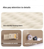 تشک بادی نیچرهایک - تک نفره - ضخامت 25 سانت با پمپ شارژی Naturehike C25 Single Built-In Pump Inflatable Mattress - CNK2550WS013 - تصویر 9