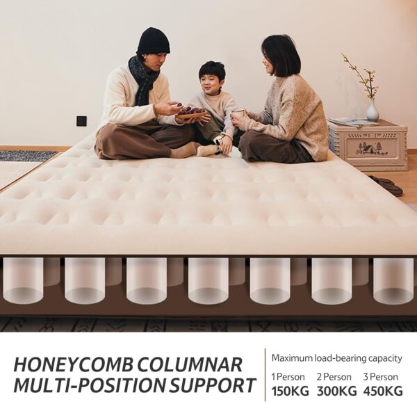 تشک بادی نیچرهایک - تک نفره - ضخامت 25 سانت با پمپ شارژی Naturehike C25 Single Built-In Pump Inflatable Mattress - CNK2550WS013 - تصویر 14