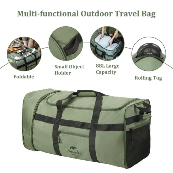 چمدان نیچرهایک - ساک تاشو 88 لیتری Naturehike XS03 Folding Tug Bag - 88L - NH21LX003 - تصویر 6