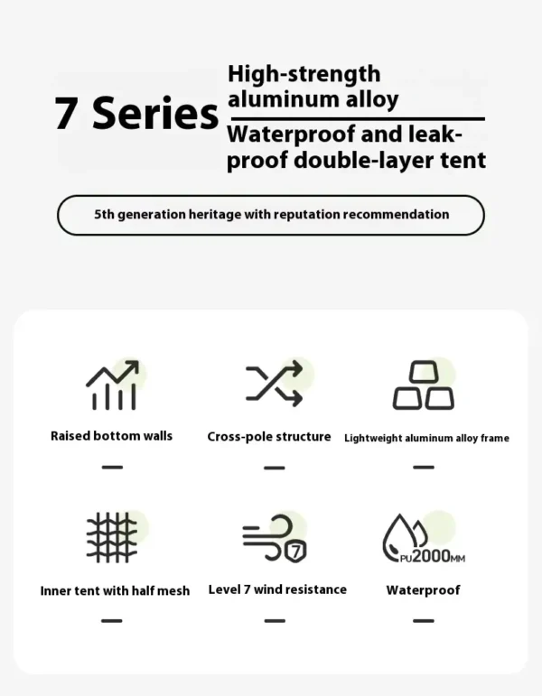 چادر موبی گاردن - 3 نفره کوهستان - گتر دار چهار فصل Mobi Garden Cold Mountain Plus Tent - NXZQU61018 - تصویر 22