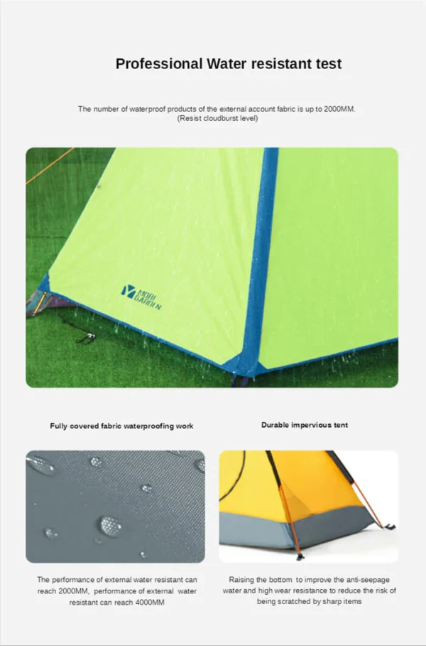 چادر موبی گاردن - 3 نفره کوهستان - گتر دار چهار فصل Mobi Garden Cold Mountain Plus Tent - NXZQU61018 - تصویر 19
