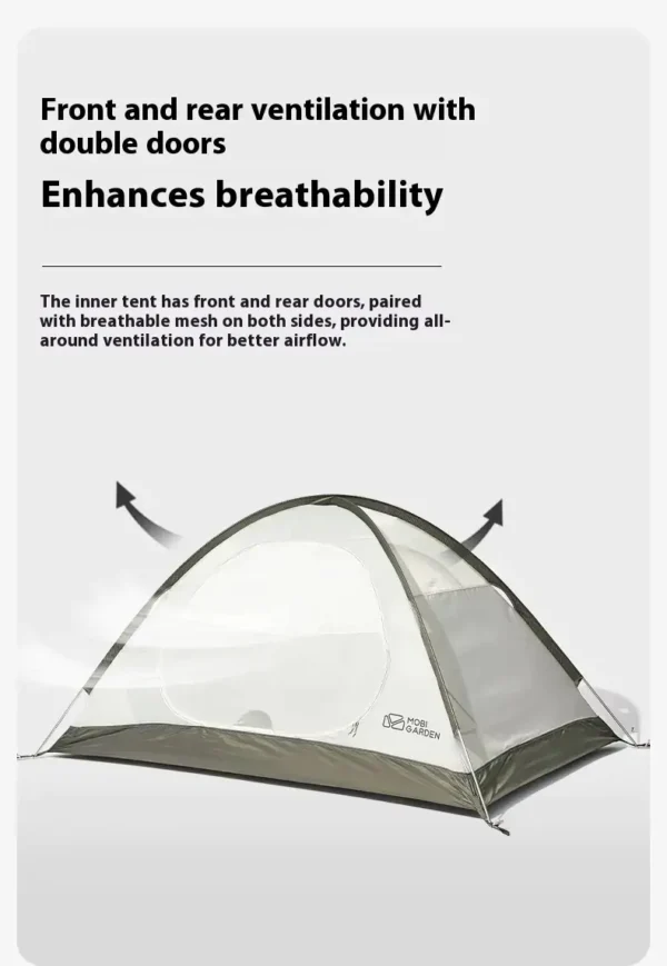 چادر موبی گاردن - 3 نفره کوهستان - گتر دار چهار فصل Mobi Garden Cold Mountain Plus Tent - NXZQU61018 - تصویر 24