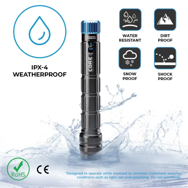 چراغ‌ قوه شارژی کر - 1500 لومن Core 1500 Lumen Rechargeable Flashlight with Auto-Brightness - تصویر 6