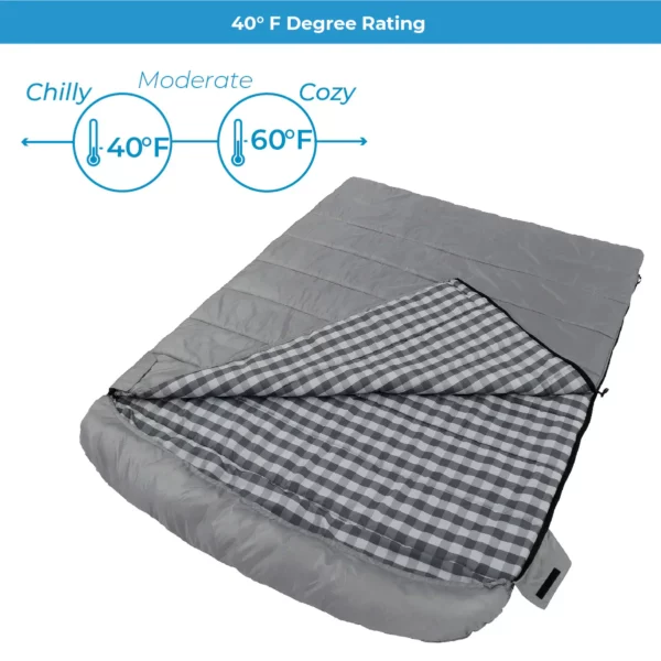کیسه خواب دو نفره کر - دمای راحتی 4.4 درجه Core 4.4 Degree Double Cool Climate Sleeping Bag - تصویر 4