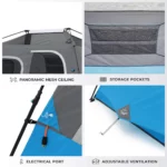 چادر اتومات کر - 6 نفره چراغ دار کمپینگ Core 6 Person Lighted Instant Cabin Tent - تصویر 5