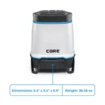 چراغ کمپینگ شارژی کر - 1250 لومن با اسپیکر بلوتوث Core 1250 Lumen Rechargeable Lantern with Bluetooth Speaker - تصویر 7