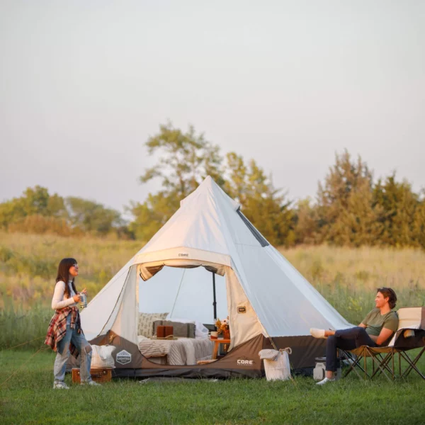 چادر سرخپوستی کر - 6 نفره کمپینگ چراغ دار Core 6 Person Lighted Bell Tent - تصویر 3
