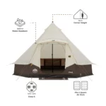 چادر کر سرخپوستی - 6 نفره کمپینگ چراغ دار Core 6 Person Lighted Bell Tent - تصویر 4