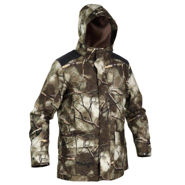 کاپشن شکار سولوگناک طرح استتار - با ژاکت (پیش خرید) Solognac Warm Waterproof 500 3-in-1 Treemetic Hunting Jacket - 100 - تصویر 3