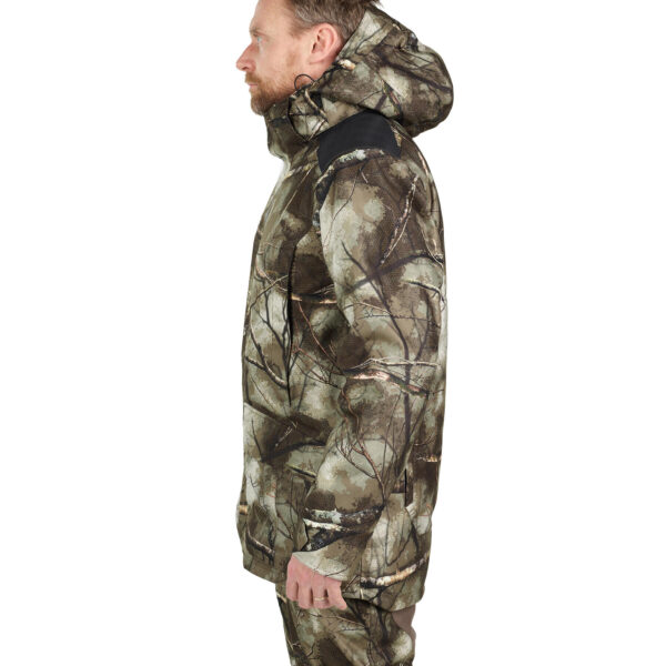 کاپشن شکار سولوگناک طرح استتار - با ژاکت (پیش خرید) Solognac Warm Waterproof 500 3-in-1 Treemetic Hunting Jacket - 100 - تصویر 9