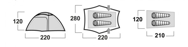 چادر هاسکی ساواج - 2 نفره فوق سبک Husky Sawaj Triton 2 Ultralight Tent - تصویر 13