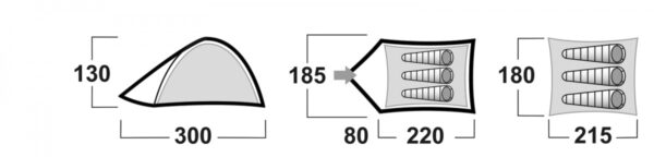 چادر هاسکی بئرد - 3 نفره کلاسیک کمپینگ Husky Bird 3 Classic Camping Tent - تصویر 7