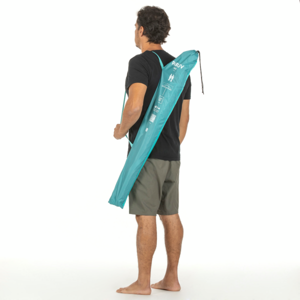 سایبان ساحلی دکتلون - 2 نفره Decathlon Beach umbrella paruv 160 upf 50+ 2 places - blue green - تصویر 2