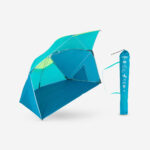 سایبان ساحلی دکتلون - 3 نفره Decathlon Parasol Abrottle solar beach Iwiko 180 blue yellow UPF50+ 3 places