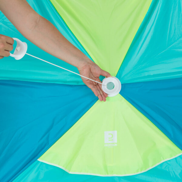 سایبان ساحلی دکتلون - 3 نفره Decathlon Parasol Abrottle solar beach Iwiko 180 blue yellow UPF50+ 3 places - تصویر 4