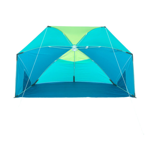 سایبان ساحلی دکتلون - 3 نفره Decathlon Parasol Abrottle solar beach Iwiko 180 blue yellow UPF50+ 3 places - تصویر 5