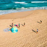 سایبان ساحلی دکتلون - 3 نفره Decathlon Parasol Abrottle solar beach Iwiko 180 blue yellow UPF50+ 3 places - تصویر 12