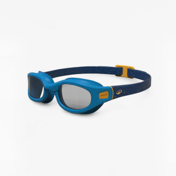 عینک شنا نابایجی کودکان - دکتلون Nabaiji Swimming Goggles - Small Size - Blue/Yellow - Transparent Lenses - Soft - تصویر 7