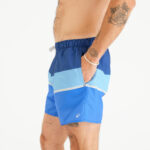 مایو موج سواری دکتلون Decathlon Male Short 15" Sea Short - Blue - STRIPPY 100 - تصویر 3
