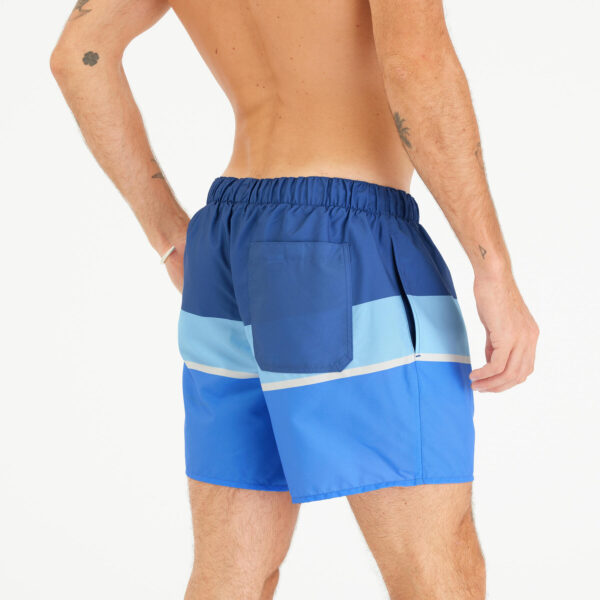 مایو موج سواری دکتلون Decathlon Male Short 15" Sea Short - Blue - STRIPPY 100 - تصویر 4