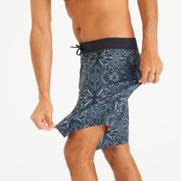 مایو موج سواری دکتلون Decathlon Male Long 19" Sea Shorts/ Boardshort - Black - 900 ITZBLACK - تصویر 3