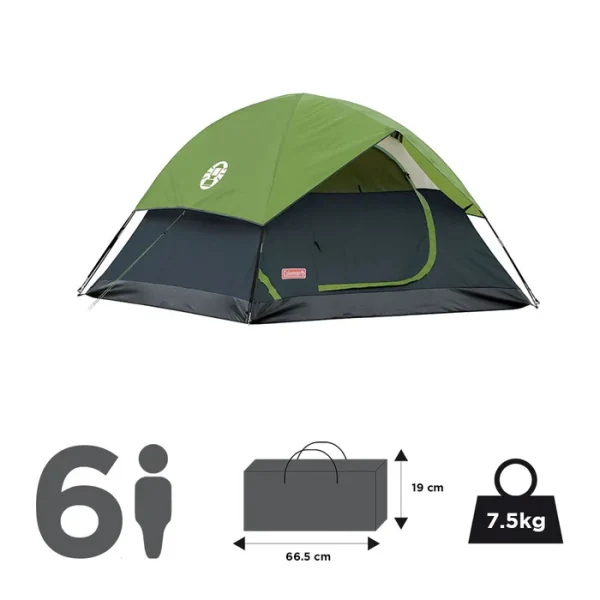 چادر کمپینگ کلمن - ساندوم ۶ نفره Coleman Sundome® 6-Person Camping Tent - تصویر 6
